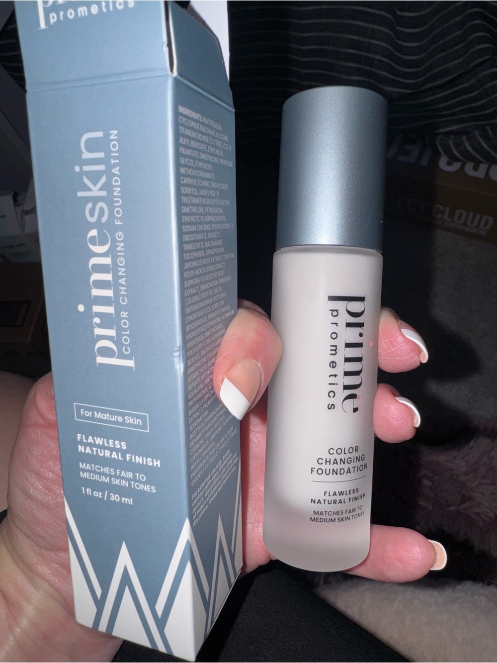 New Prime Prometics PrimeSkin Color Changing Foundation Fair-Medium Mature Skin